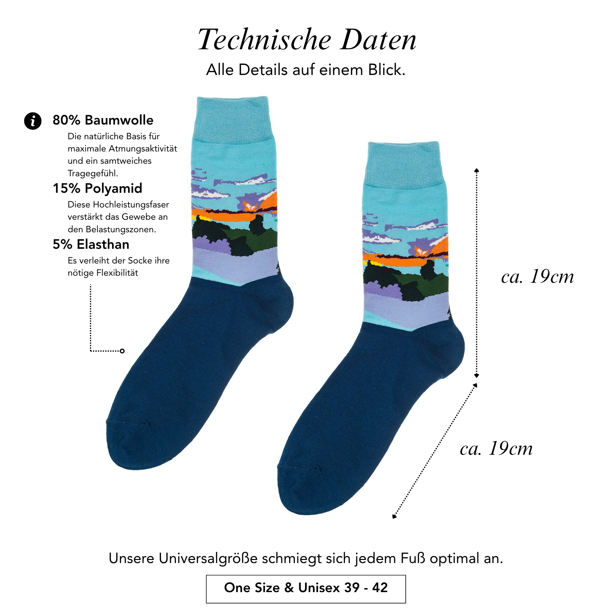 Fancy Socken Alpine Natur