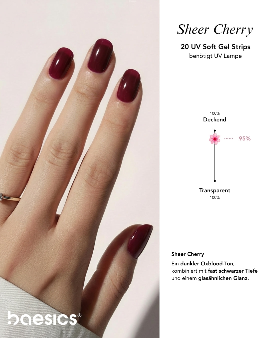 Baesics UV Gelstrips Sheer Cherry