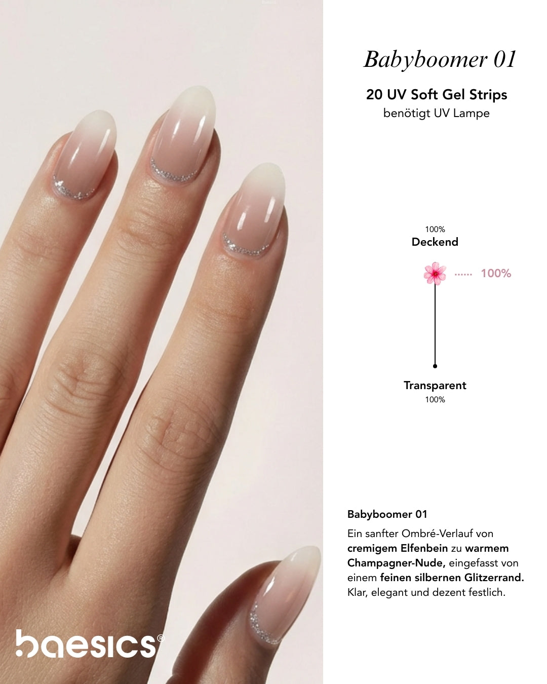 Baesics UV Gelstrips Babyboomer 01
