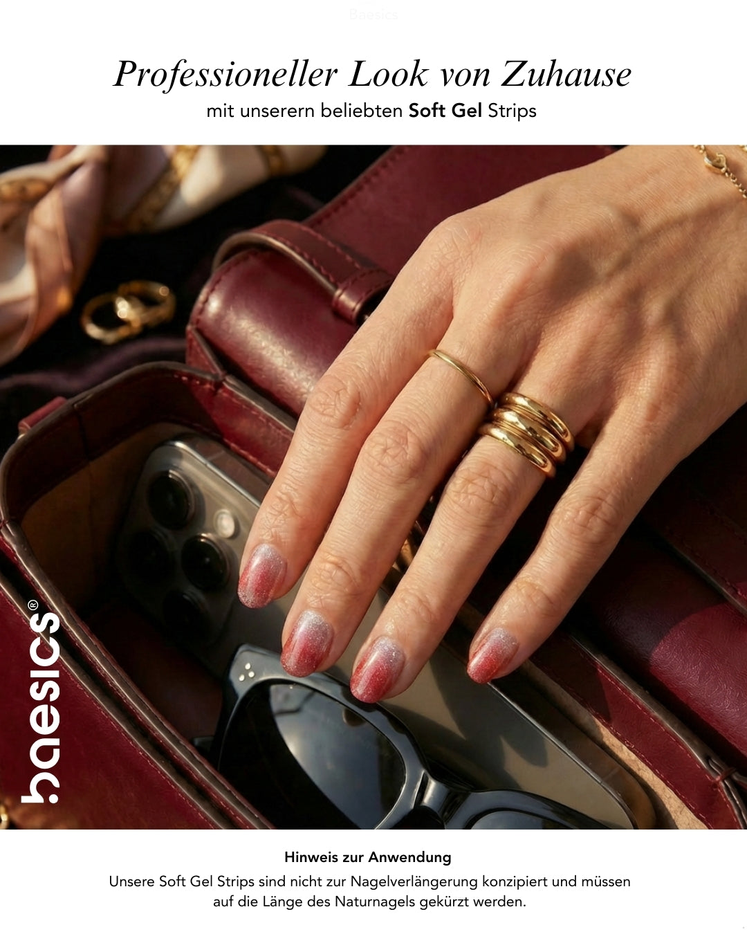 Baesics UV Gelstrips Crimson Silk