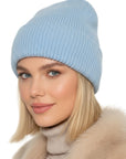 Beanie Angorra Babyblau