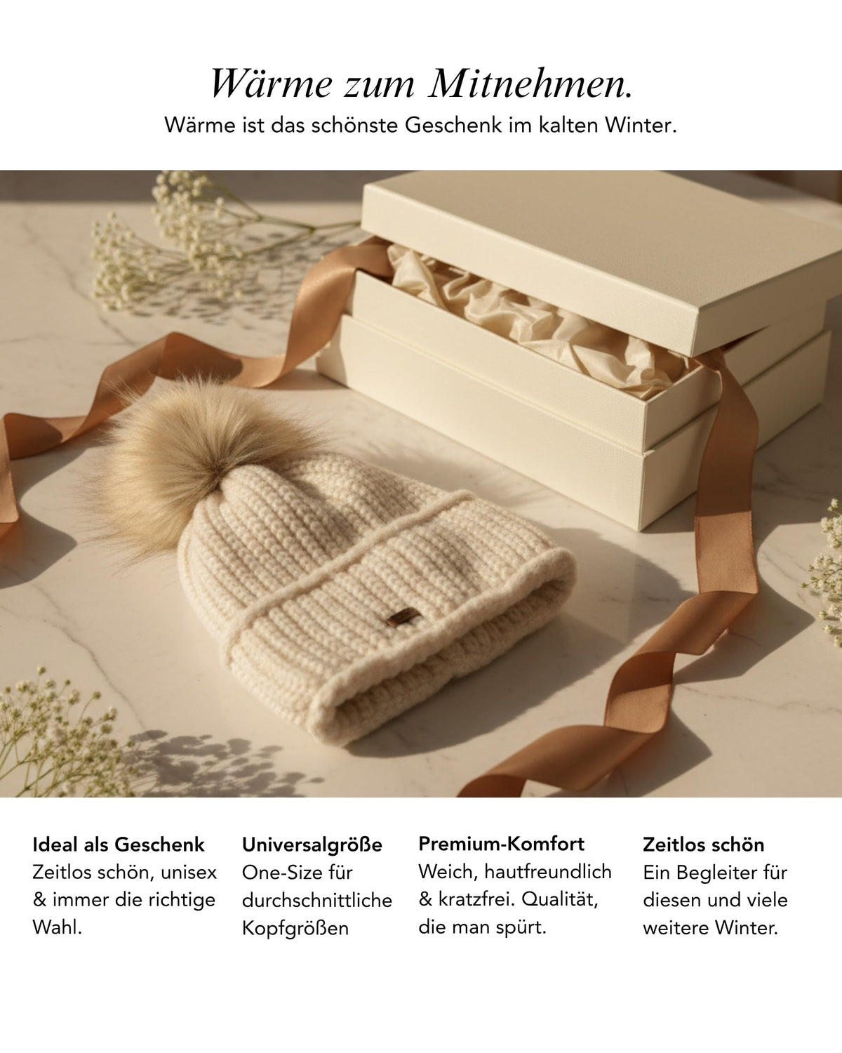 Strickmütze Classic Detail 1