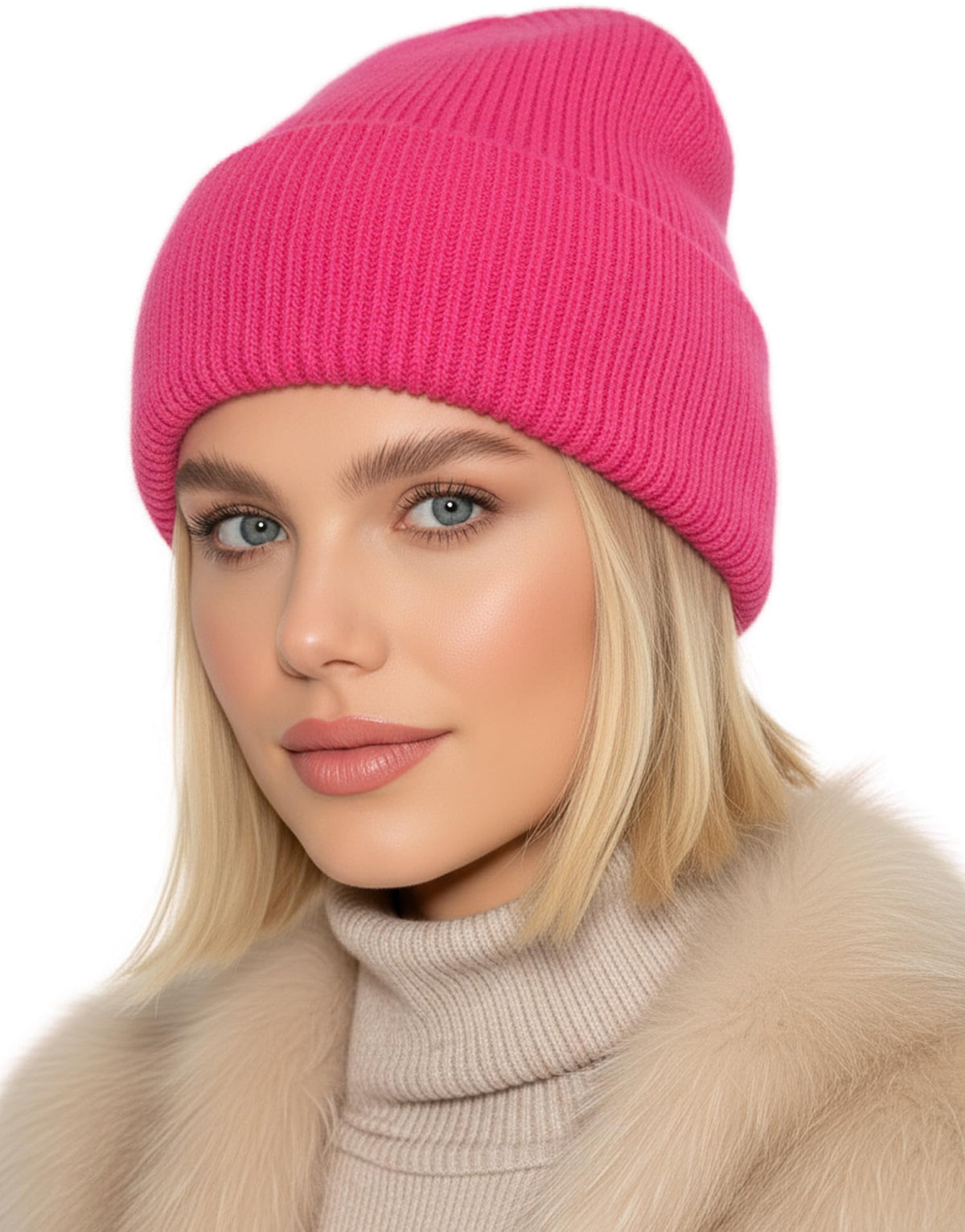 Beanie Angorra Hellpink