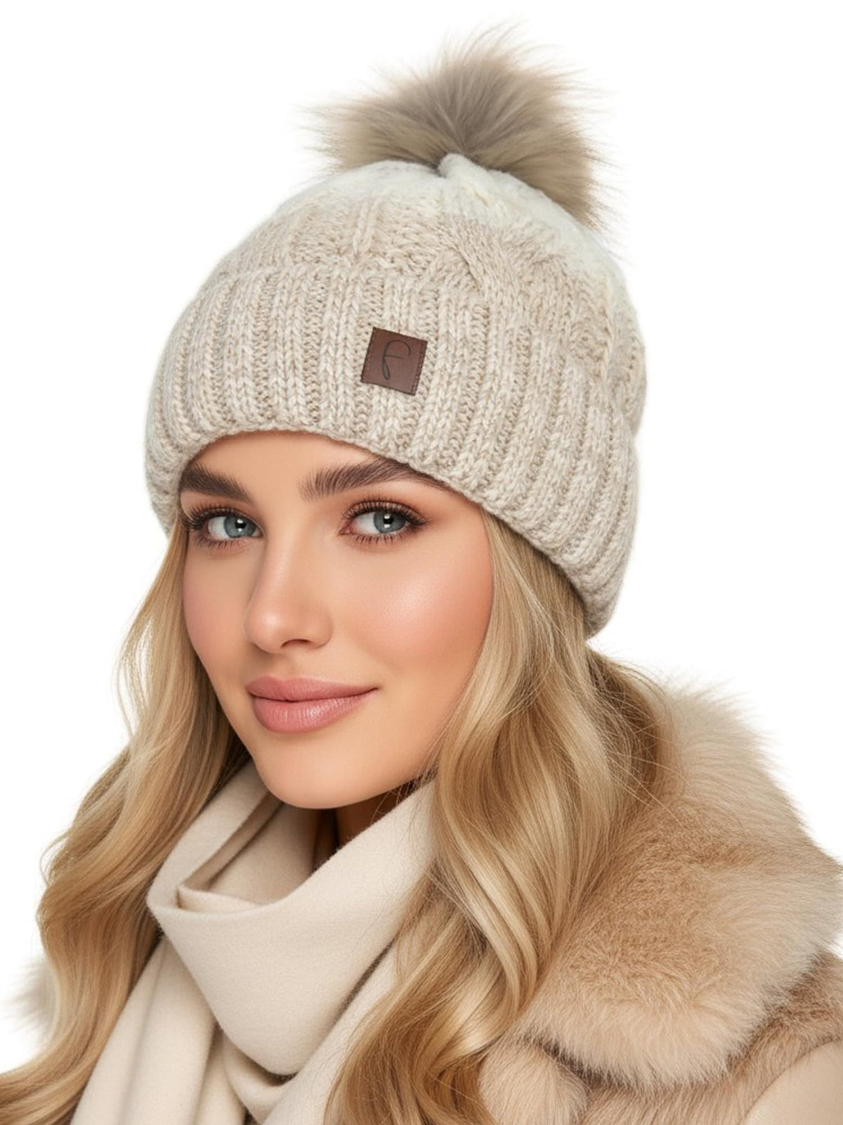 Wintermütze Beanie Creme