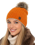 Baesics Strickmütze Glitzer Orange