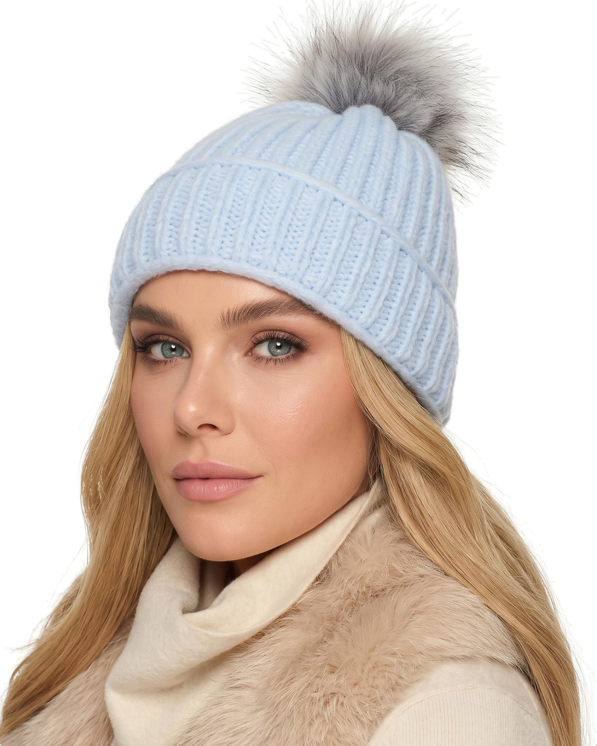 Strickmütze Classic Blau