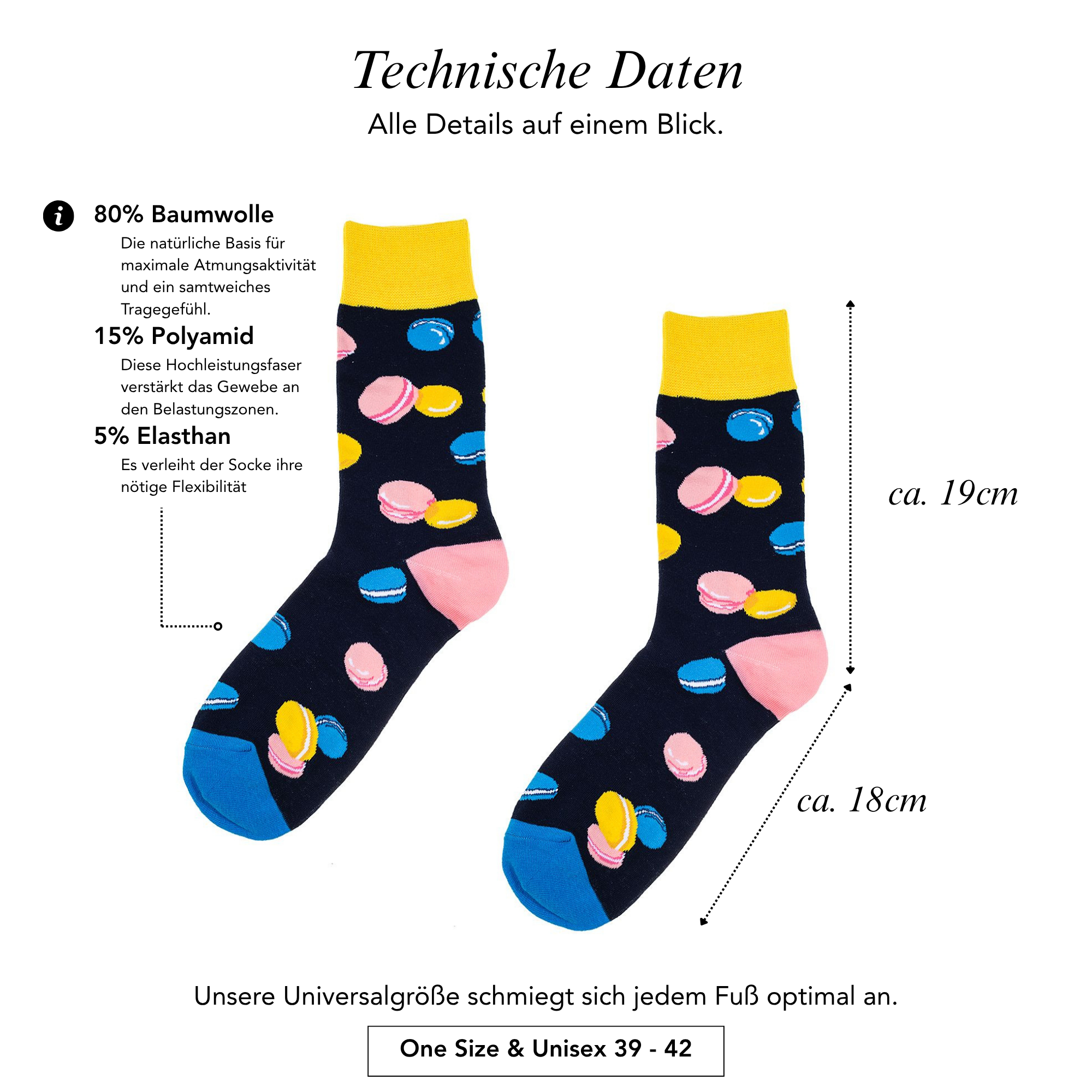Fancy Socken Patisserie Noir