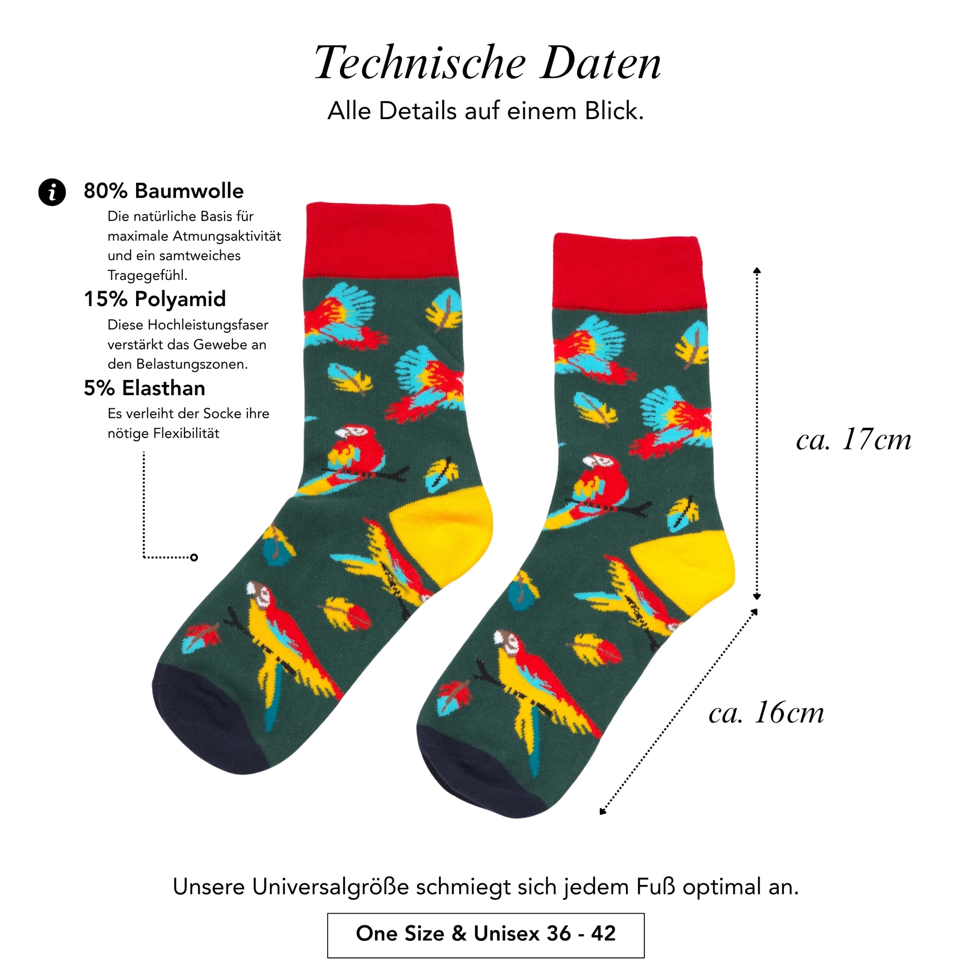 Fancy Socken Papagei