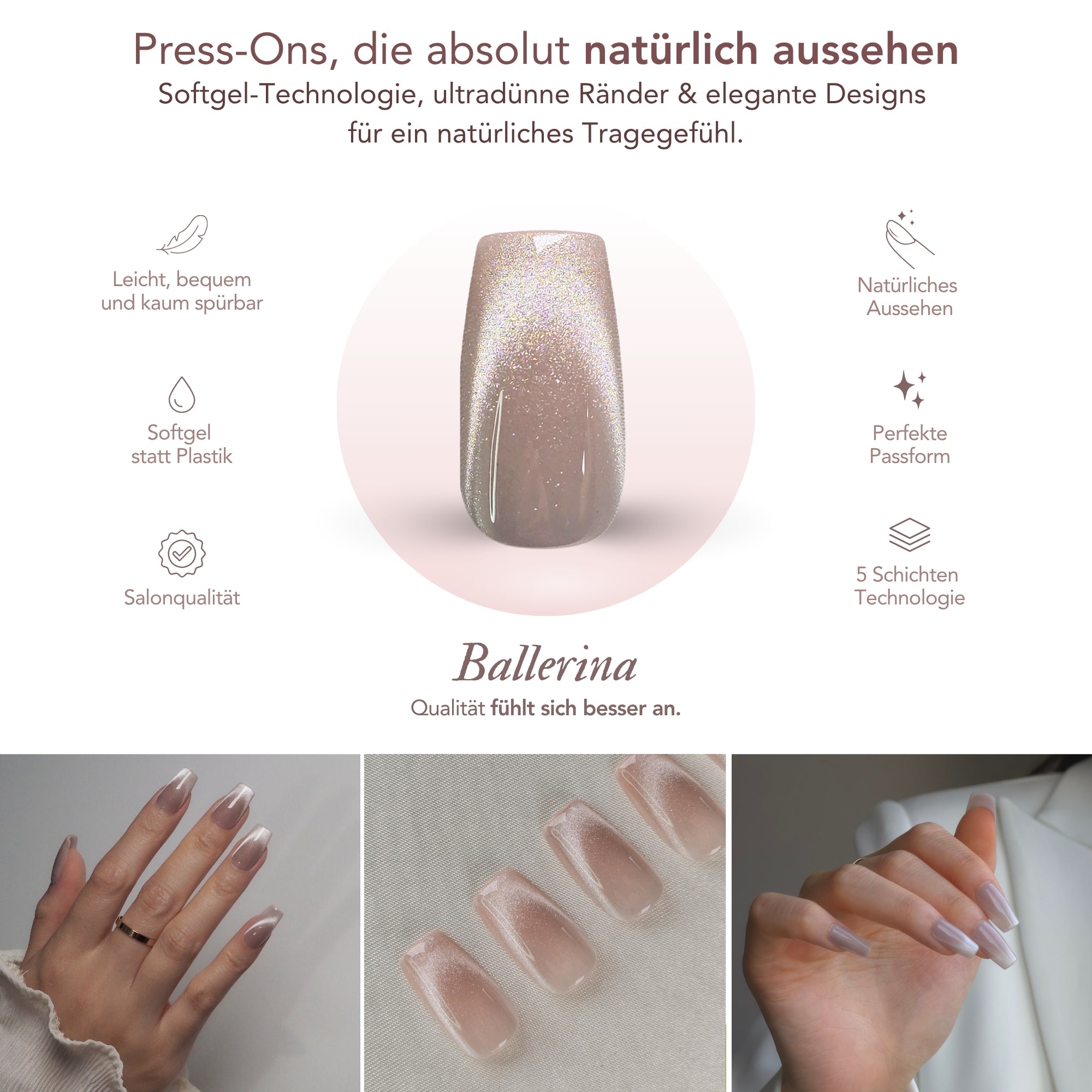 Ballerina Cat Eye Softgel Press-On Nails