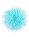 Baesics® Straußenfeder-Brosche & Haarclip in Carribean Blue