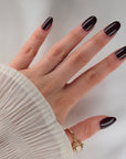 Dunkelrot Oval Softgel Press-On Nails