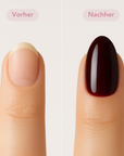 Dunkelrot Oval Softgel Press-On Nails