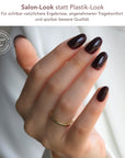 Dunkelrot Oval Softgel Press-On Nails