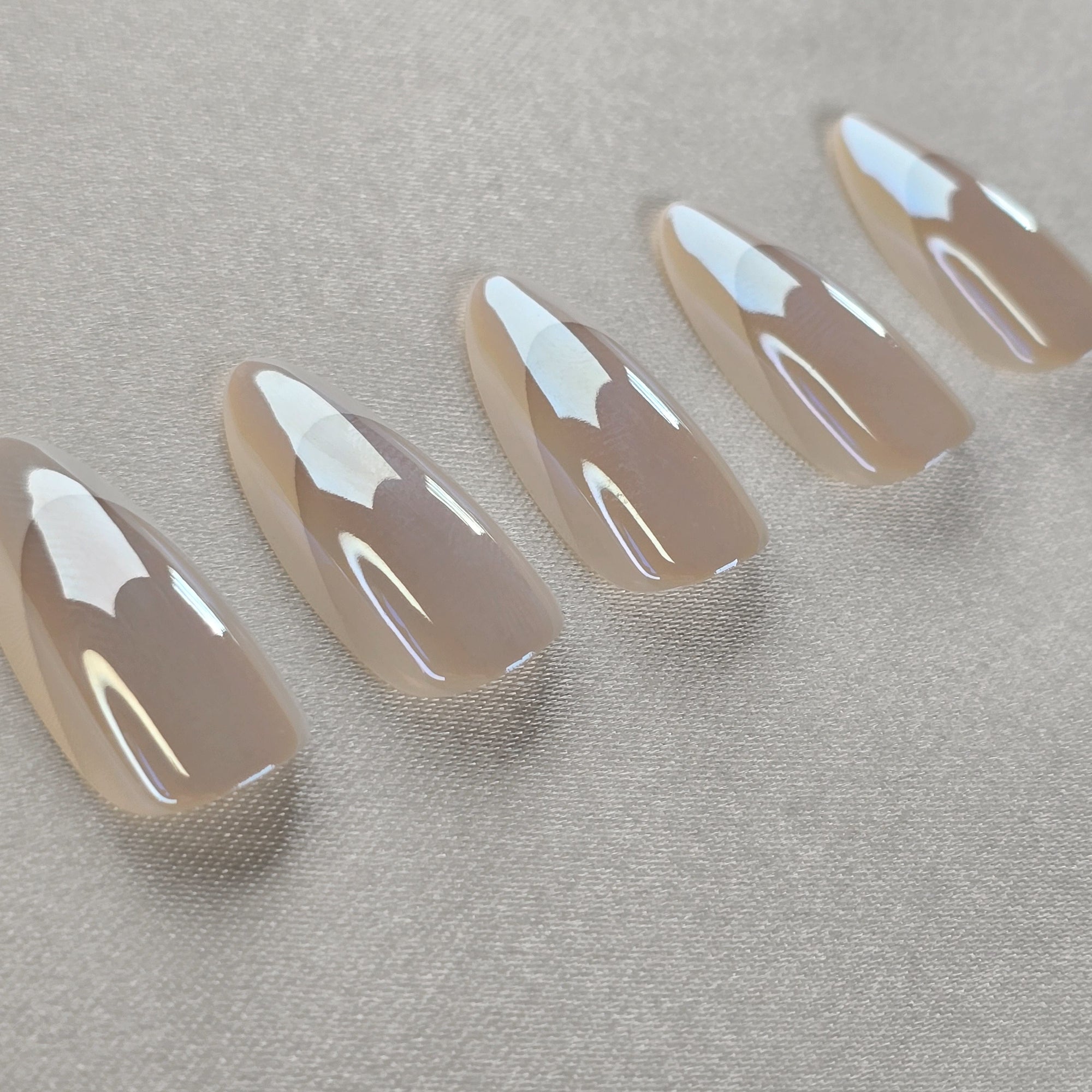 French Glazed Almond Softgel Press-On Nails