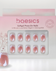 French Glazed Square Softgel Press-On Nails