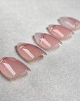 Silverline Almond Softgel Press-On Nails