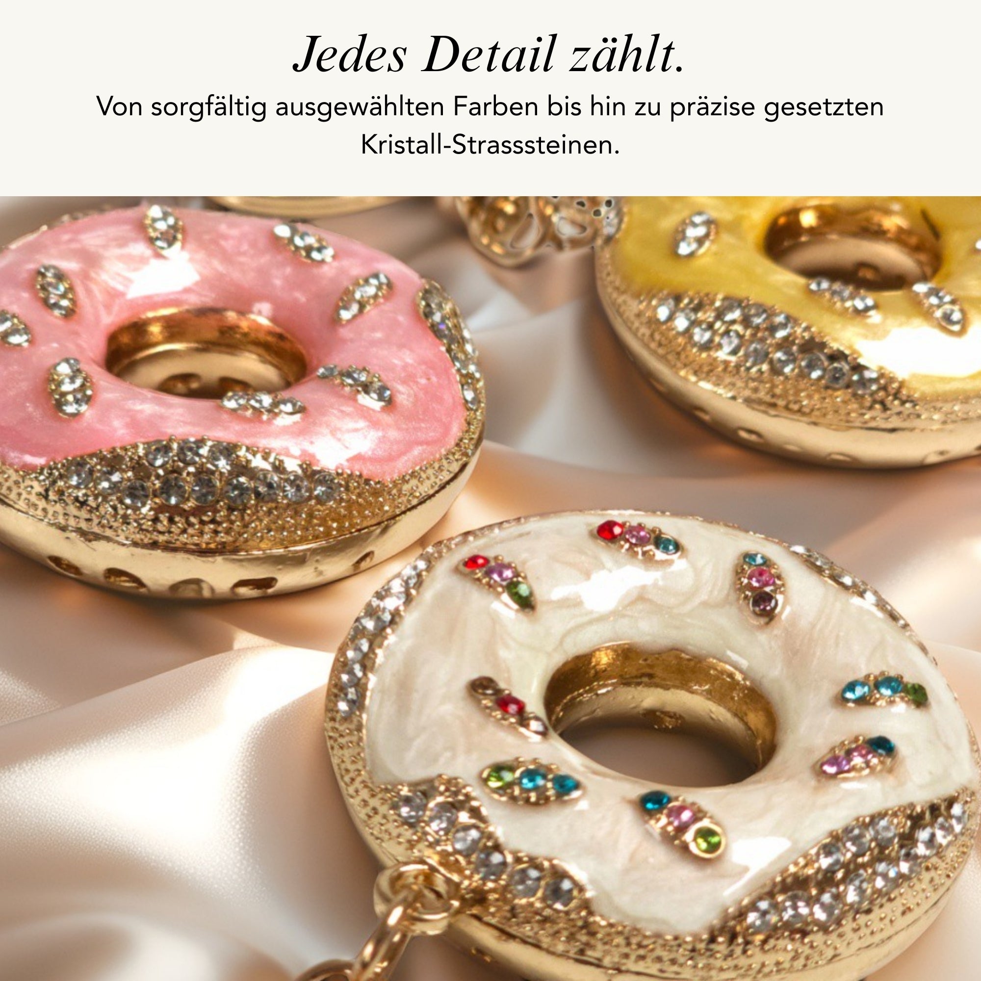 Donut Anhänger &quot;Sweet Sprinkles&quot; | Eleganter Schlüssel- &amp; Taschenanhänger
