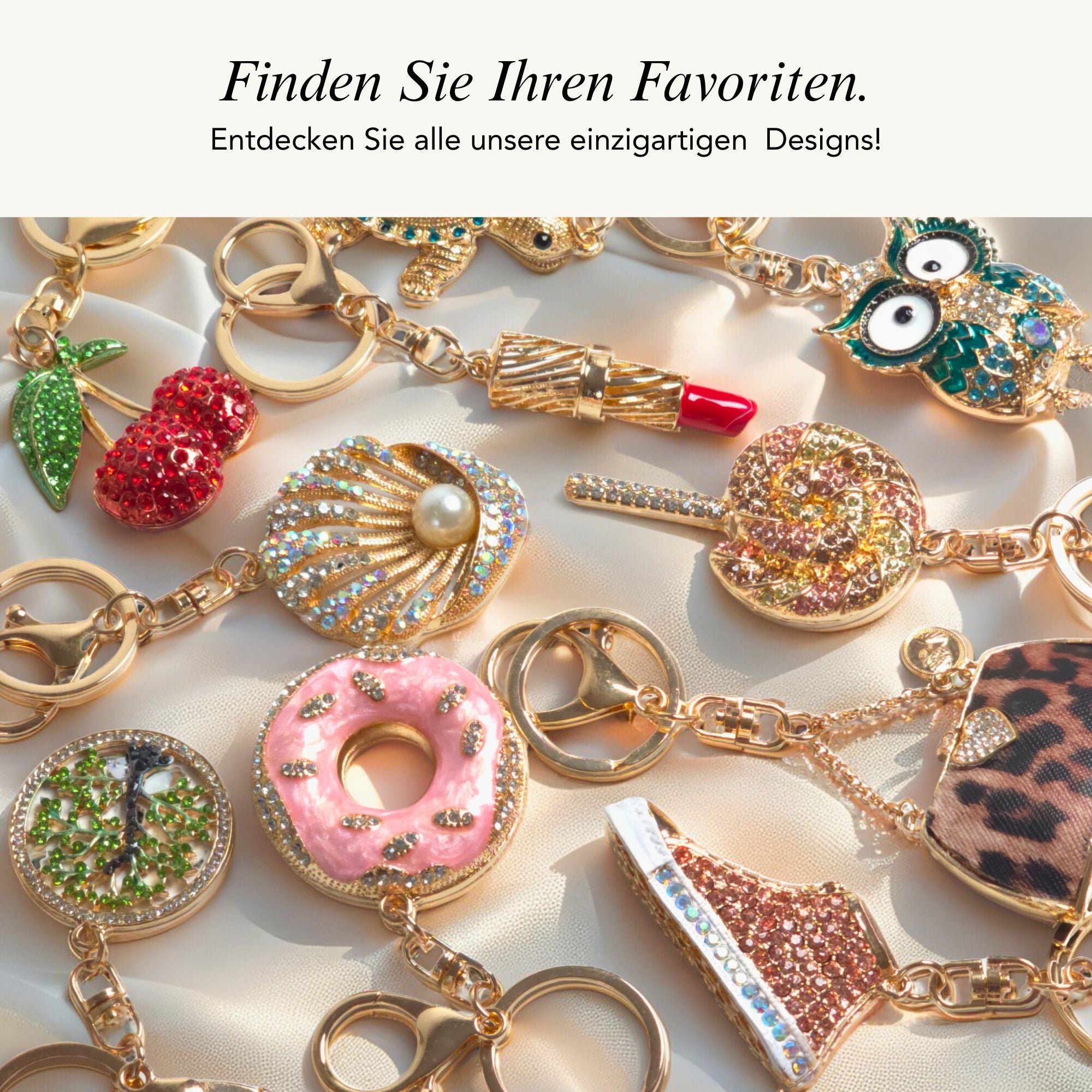 Donut Anhänger &quot;Sweet Sprinkles&quot; | Eleganter Schlüssel- &amp; Taschenanhänger