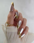 Goldkrone Cat Eye Almond Softgel Press-On Nails