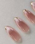 Glanzstück Cat Eye Almond Softgel Press-On Nails