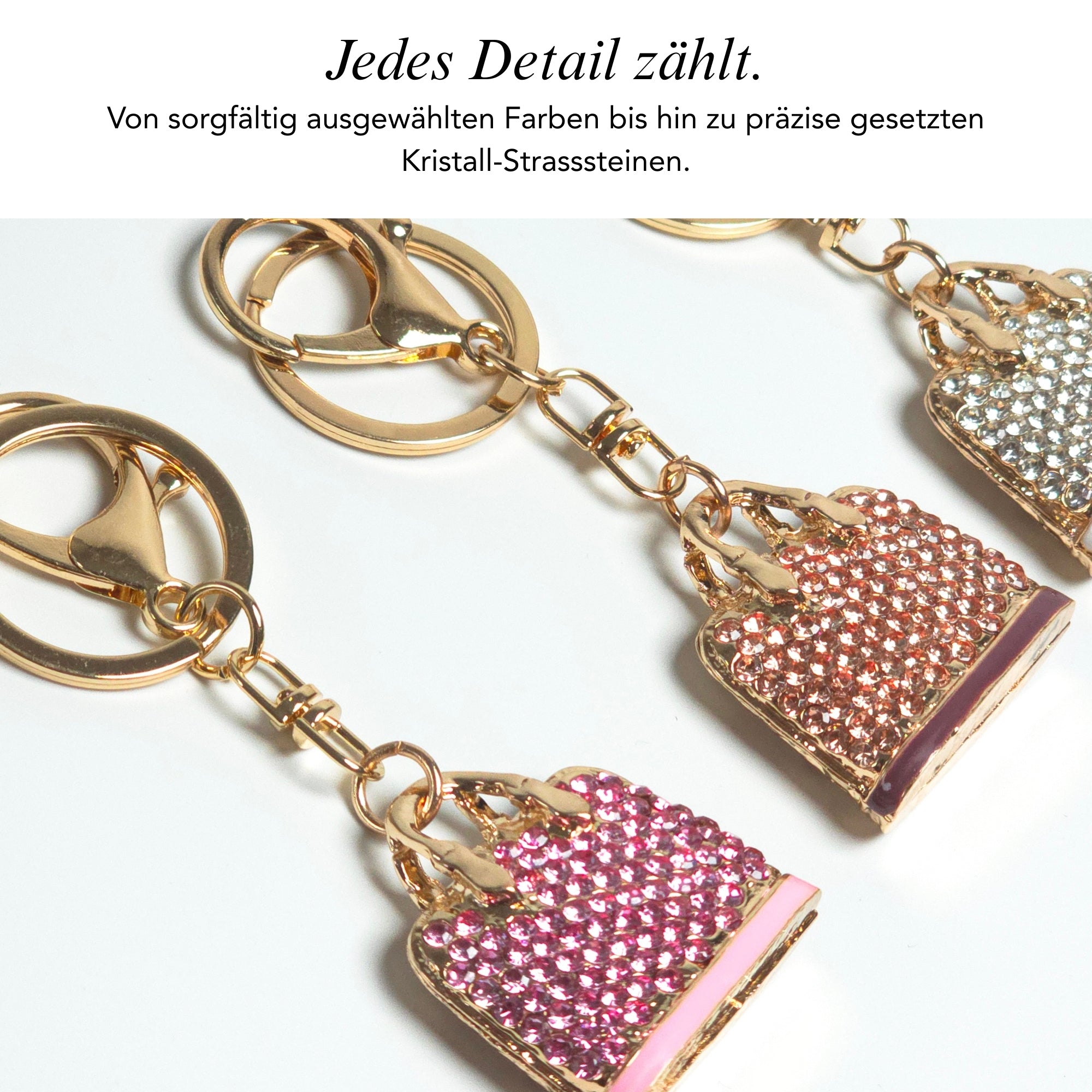 Handtaschen Anhänger &quot;Diamond Purse&quot; | Eleganter Schlüssel- &amp; Taschenanhänger