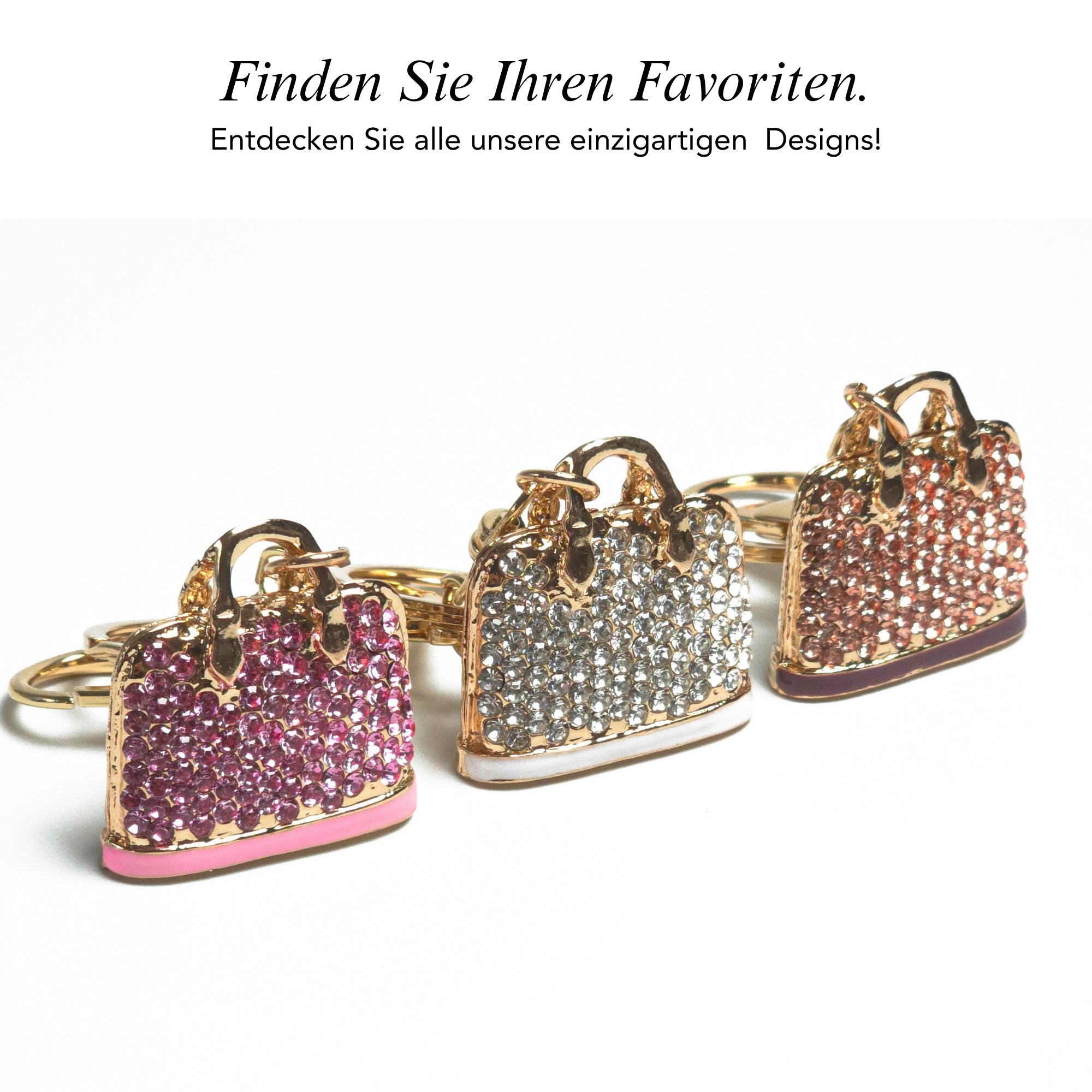 Handtaschen Anhänger &quot;Diamond Purse&quot; | Eleganter Schlüssel- &amp; Taschenanhänger