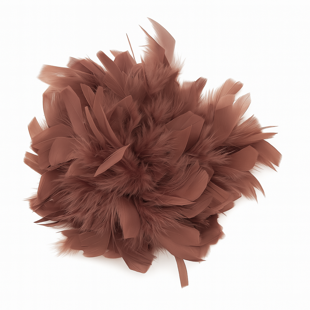 Elegante Truthahnfeder-Brosche &amp; Haarclip – Vielseitiges Boho-Accessoire für Kleidung, Frisuren &amp; Tanzauftritte