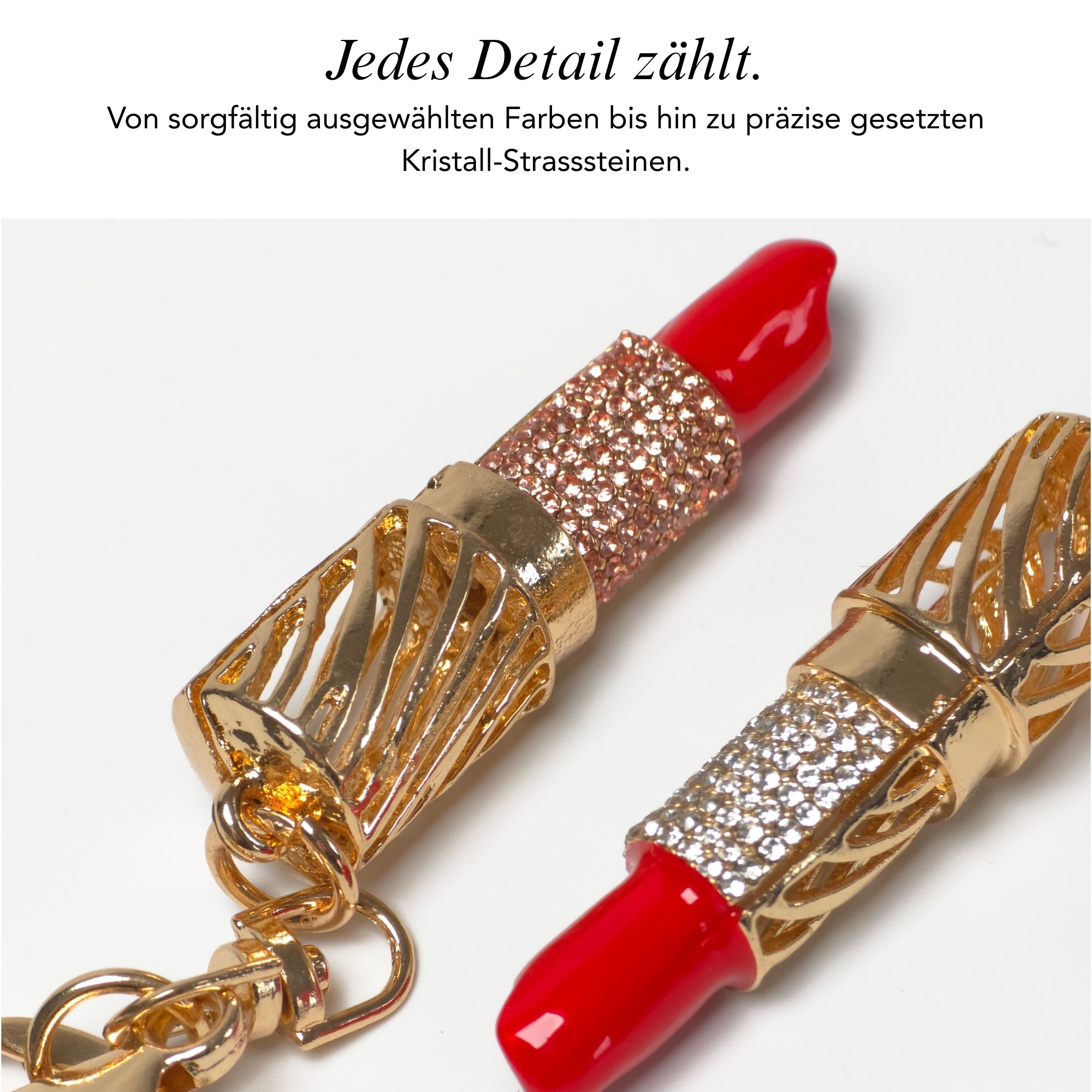Lippenstift Anhänger &quot;Glam Stick&quot; | Eleganter Schlüssel- &amp; Taschenanhänger