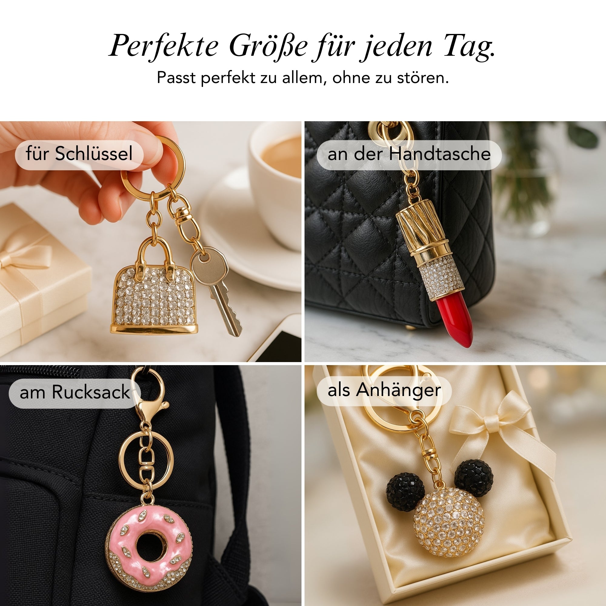 Lippenstift Anhänger &quot;Glam Stick&quot; | Eleganter Schlüssel- &amp; Taschenanhänger