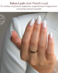 Milchweiß Almond Softgel Press-On Nails