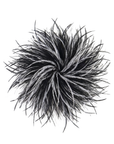 Baesics® Straußenfeder-Brosche & Haarclip in Mondschatten