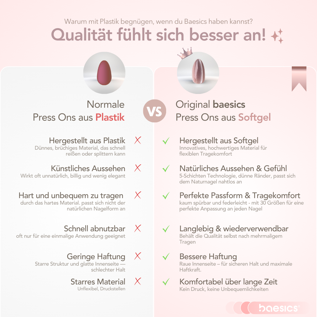 Perlmutt Oval Softgel Press-On Nails