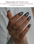 Onyx Glazed Oval Softgel Press-On Nails