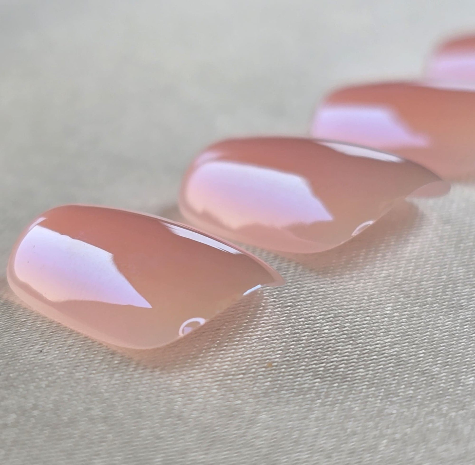 Rose Glazed Square Softgel Press-On Nails
