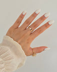 Weiß Oval Softgel Press-On Nails