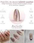 Rosa Cat Eye Almond Softgel Press-On Nails