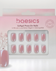 Rose Glazed Square Softgel Press-On Nails