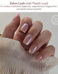 Rose Glazed Square Softgel Press-On Nails