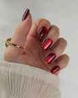 Rubin Cat Eye Square Softgel Press-On Nails