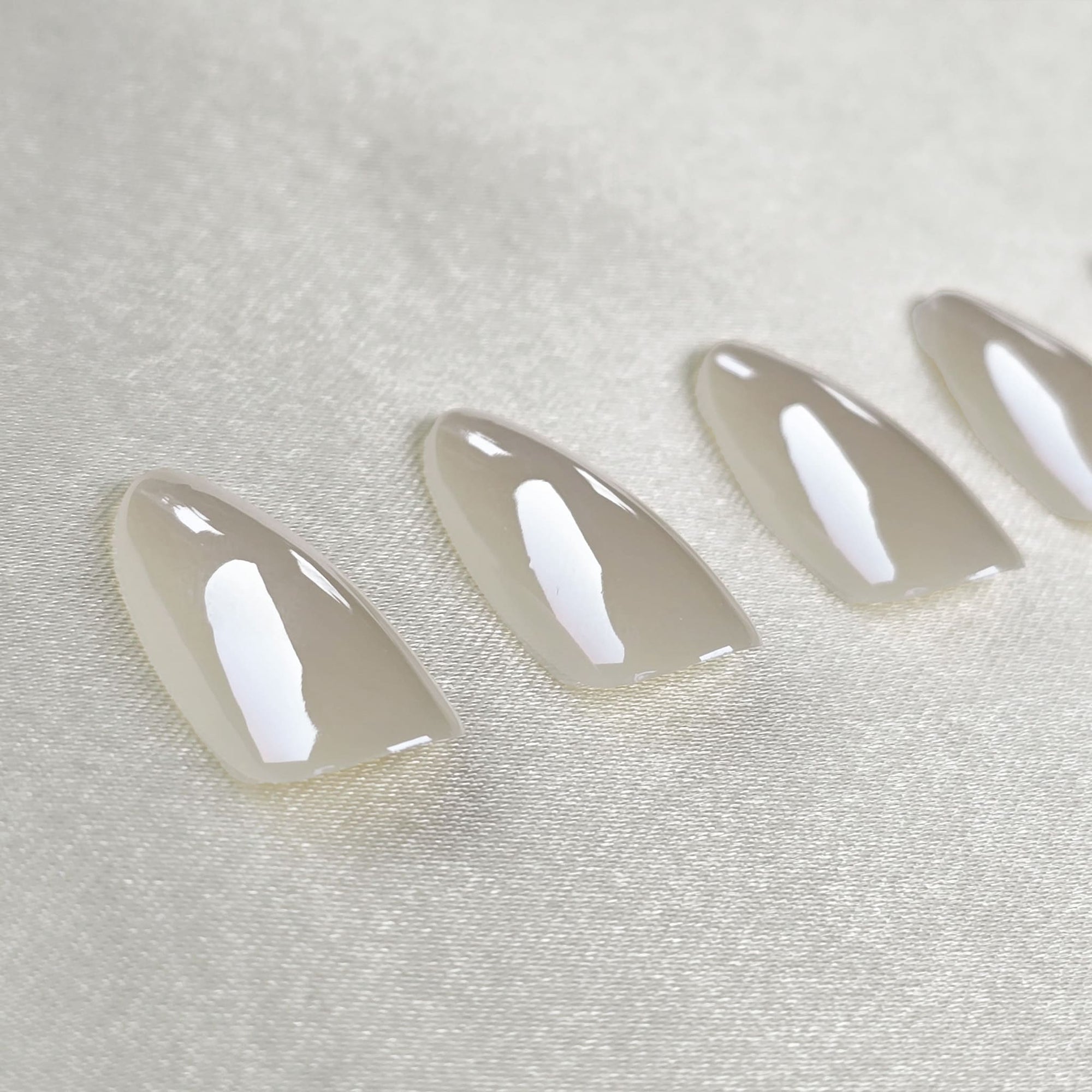 Ivory Glazed Almond Softgel Press-On Nails