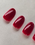 Weinrot Oval Softgel Press-On Nails