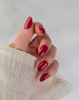 Weinrot Oval Softgel Press-On Nails