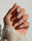 Perlmutt Oval Softgel Press-On Nails