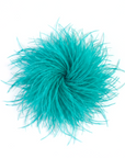 Baesics® Straußenfeder-Brosche & Haarclip in Viridian Green