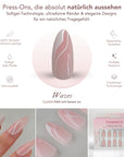 Waves Almond Softgel Press-On Nails