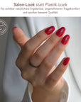 Burgundy Oval Softgel Press-On Nails