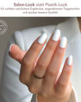 White Oval Softgel Press-On Nails