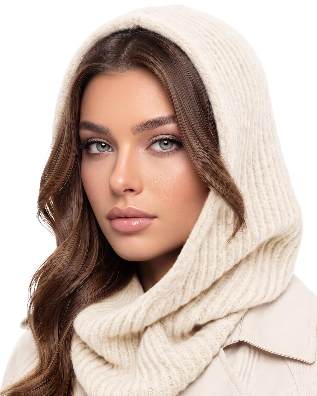 Baesics® Balaclava Kapuzenschal Creme
