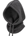 Baesics® Balaclava Kapuzenschal mit Wolle Damen & Herren Anthrazit