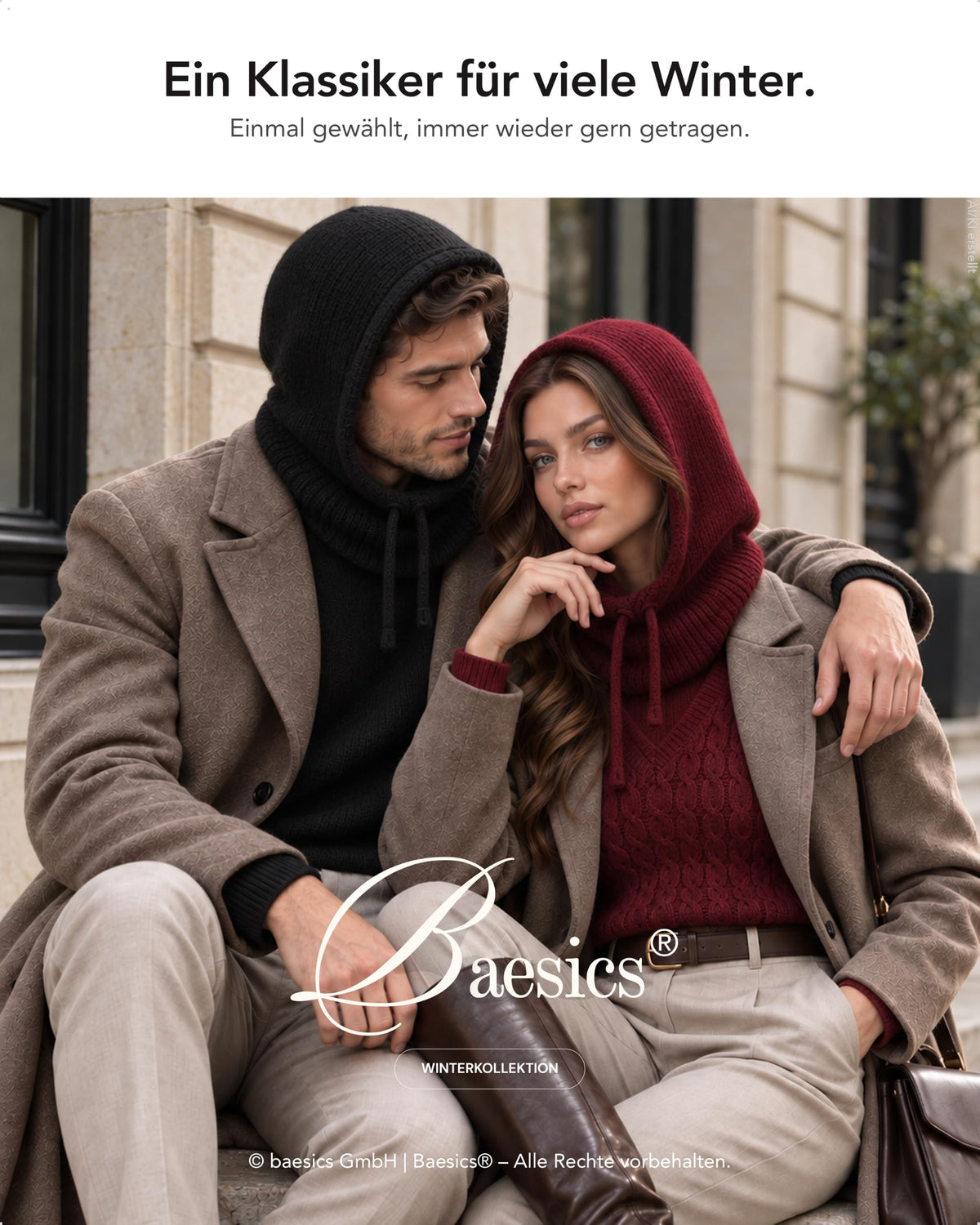 Baesics® Balaclava Kapuzenschal mit Wolle Damen &amp; Herren